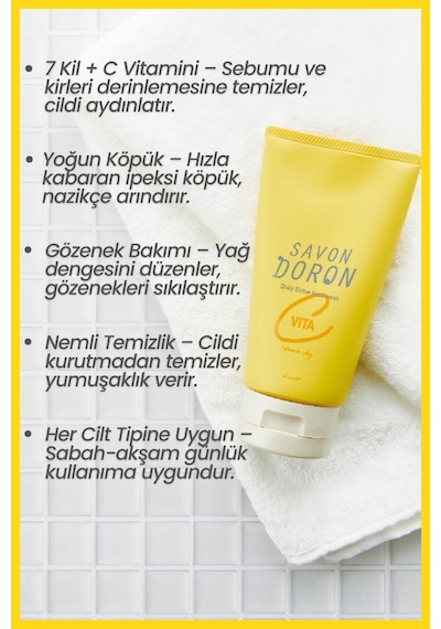 Cosmetex Roland Savon Doron C Vitaminli Yüz Yıkama Jeli 120 ML