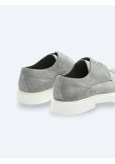 Gri Süet Smart Casual Ayakkabı Gri