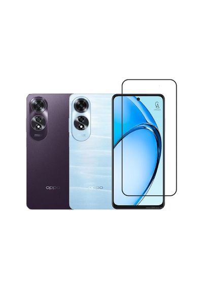 Oppo A60 İle Uyumlu Kılıf Soft Yumuşak Telefon Kılıfı Ve Temperli Cam Ekran Koruyucu