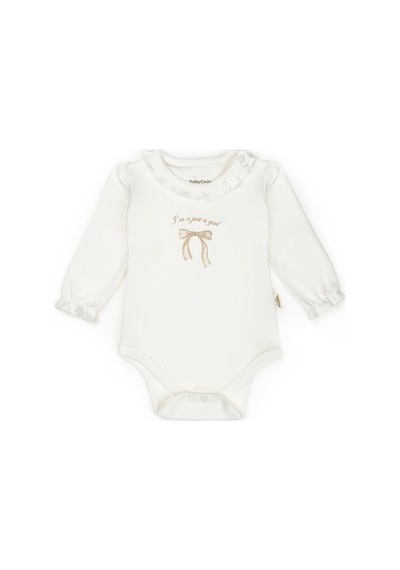 BabyCosy Organic Wear Bebek 2li Uzun Kollu Zıbın Body %100 Organik Pamuk , Bebek - Yenidoğan- Csy8139 Taş Rengi