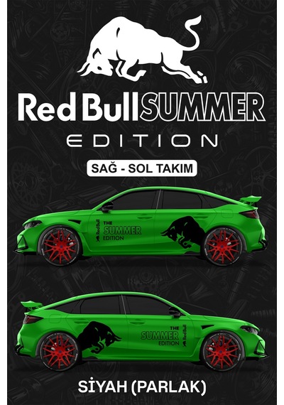 Red Bull Summer Edıtıon Sticker - Yan Gövde Kaplama Seti Siyah Parlak - 864812515