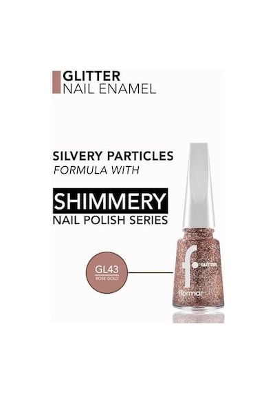 Yoğun Simli Şeffaf Oje - Glitter Nail Enamel - Gl043 Rosegold-8682536050005