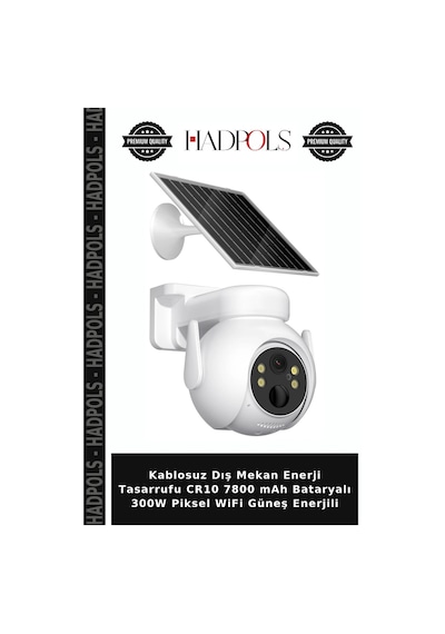 Kablosuz Dış Mekan Enerji Tasarrufu Cr10 7800 Mah Bataryalı 300w Piksel Wifi Güneş Enerjili Belirtilmemiş