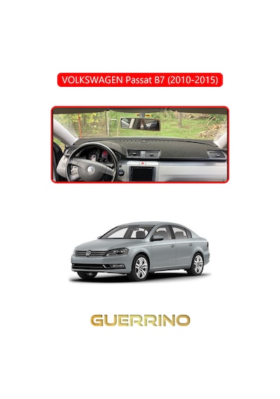 Volkswagen Passat B7 2010-2015 Torpido Koruma Halısı Kırmızı Kenar
