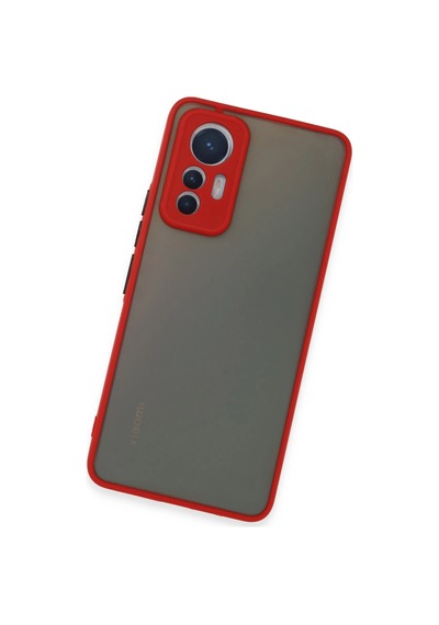 Newface - 401 - Xiaomi Mi 12 Lite Kılıf Montreal Silikon Kapak - Edntrend - - Kırmızı