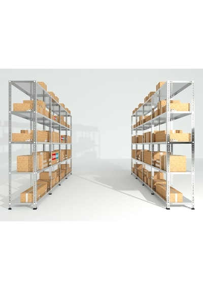 Raf Burada  5 Katlı Galvaniz Çelik Raf - Depo, Arşiv, Kiler, Dosya, Market Rafı-31x60x150 cm- 0.70 mm