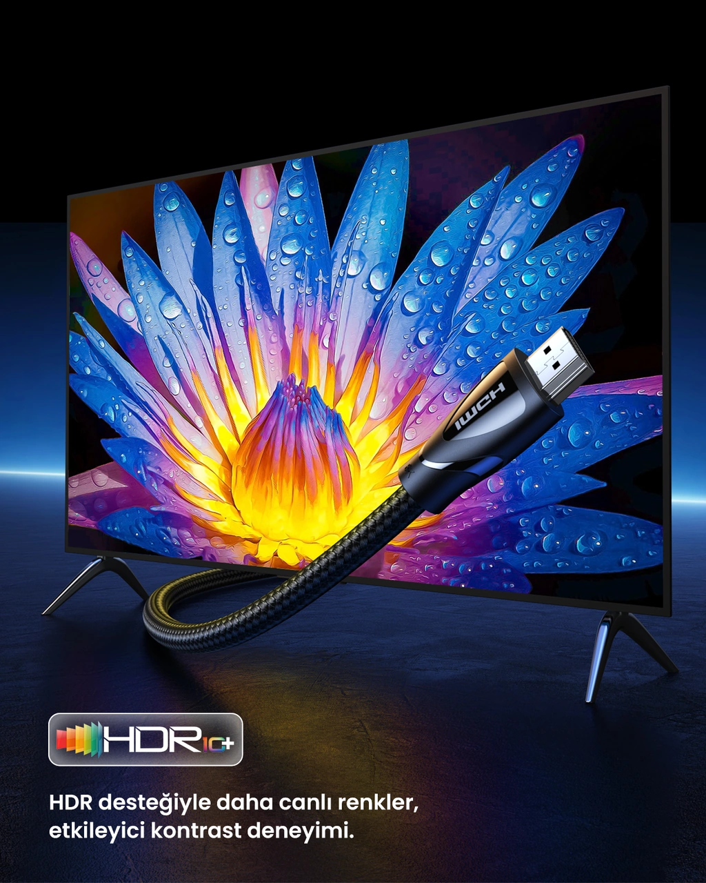Ugreen 8k 60hz Ultra Hd Hdmı 2.1 Görüntü Aktarma Kablosu, 3 Metre, 80404 -