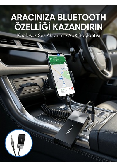 Araç Ve Ev Ses Sistemleri İçin Bluetooth Aux Adaptörü 1