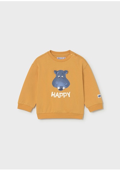 Erkek Bebek Desenli Sweatshirt 1402 Sarı