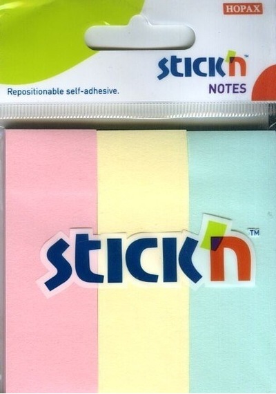 Hopax Stick'N Yapışkanlı Not Kağıdı 76 X 25 Mm 3 Renk 50 Yaprak