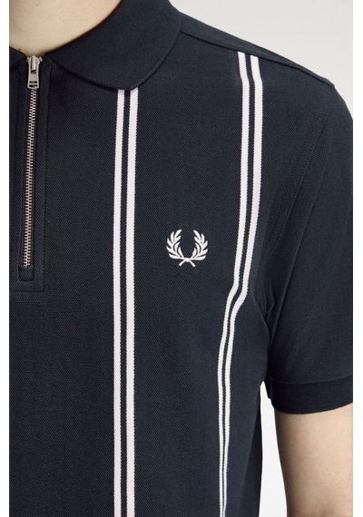 Fred Perry M2419 Vertical Stripe Erkek Polo Tişört Lacivert