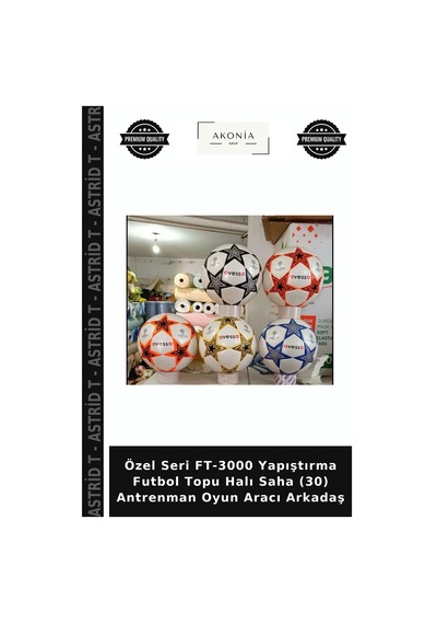 Özel Seri Ft-3000 Yapıştırma Futbol Topu Halı Saha 30 Antrenman Oyun Aracı Arkadaş Çok Renkli