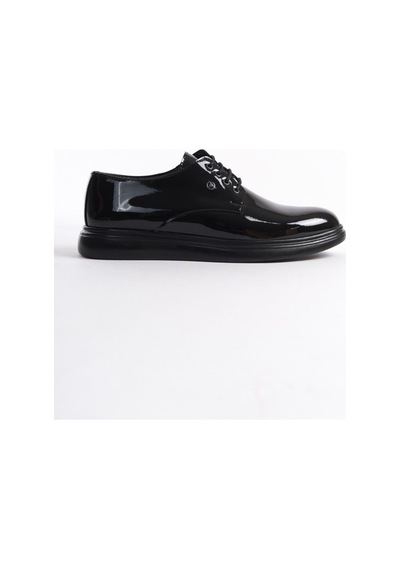 Mubiano Mbrgn88-s Siyah Erkek Rugan Bağcıklı Loafer Siyah