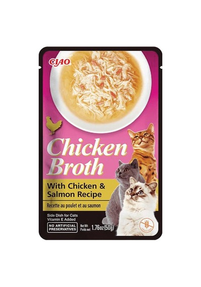 Ciao Chicken Broth Tavuk Sulu Ve Somonlu Kedi Çorbası 50 Gr