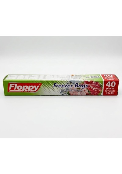 Şeylişeyler - Floppy Büyük Boy Buzdolabı Poşeti 40x50 Cm Kilitsiz - 1 Paket 40 Adet