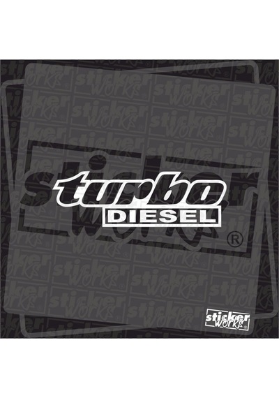 Turbo Diesel Sticker Beyaz