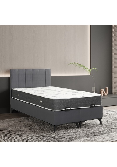 120x200 Çift Kişilik Baza Comfort Yatak Basic Haki Başlık 3'lü Set Konuma Özel Teslimat