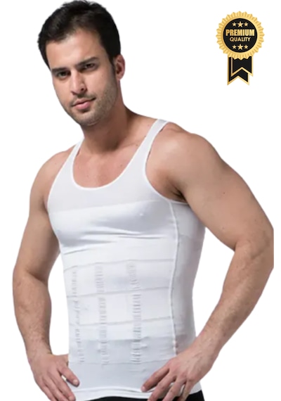 Fitform Giyim Fitform Erkek Atlet Korse Ultra Göğüs Toplayıcı Jinekomasti Göbek Toparlayıcı Dik Duruş Korse Beyaz