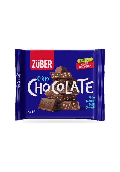 Züber Crispy Pirinç Patlaklı Çikolata 35 G 2'li Paket