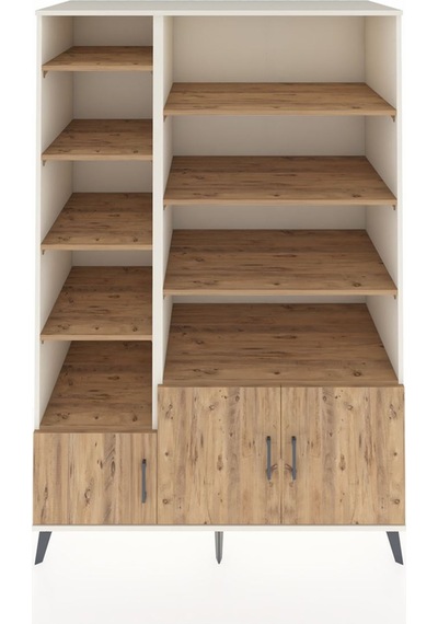 Kronos Dolap 10 Raflı 3 Kapaklı 132x59x195 Aytaşı-çam/çam Aytaşı