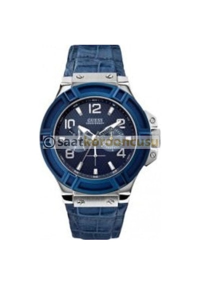 Guess Collection W0247g Uyumlu Lacivert Deri Saat Kordonu
