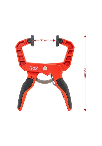 Rox 0354 Cırcırlı Hızlı Mandal Tip Kıskaç İşkence 50 Mm