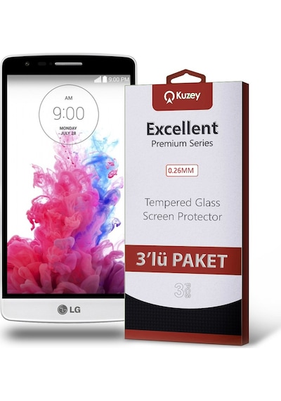 LG Uyumlu G3 Mini Ekran Koruyucu Cam 3 Adet (532176477)