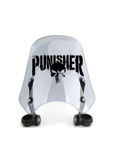 Punisher Ön Cam Sticker Motorsiklet Siyah Sticker