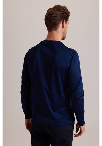 Ysf Erkek Lacivert Bisiklet Yaka Sweatshirt