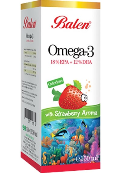 Çilek Aromalı Omega 3 Balık Yağı 150 Ml