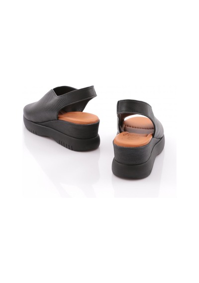 Dgn 2521405 Kadin Kalin Taban Sandalet Siyah
