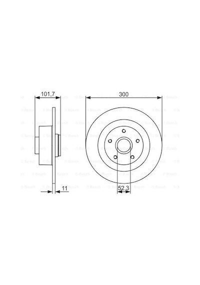 Bosch 0986479573 Fren Diski Arka 300 11-9.5mm Rulmanlı Abs Sensörlü 402020005r
