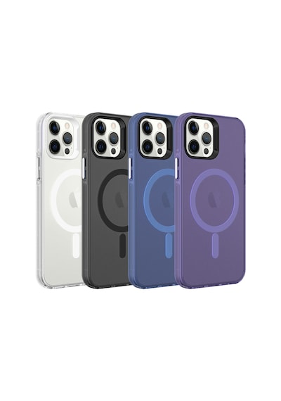 Zore İphone 12 Pro Uyumlu Ogaa Magsafe Şarj Özellikli Buzlu Transparan C-pro Sert Kılıf-renksiz