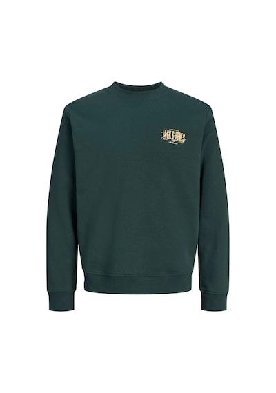 Jack & Jones Jack&jones 12298492 Jjaero Sweat Crew Neck Scarab Erkek Sweatshirt Yeşil