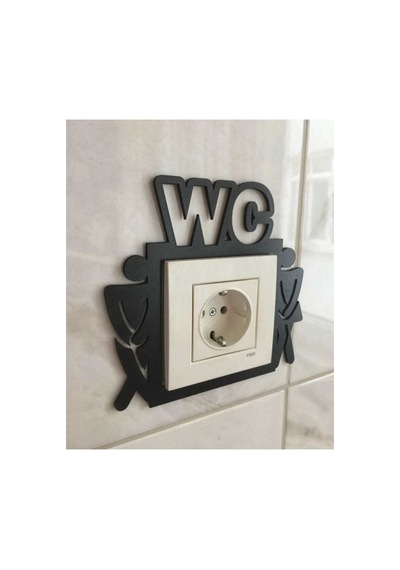 Wc Priz Süsü Plastik Siyah