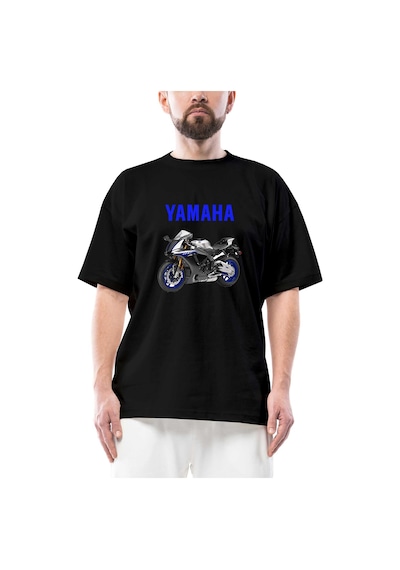 Yamaha Text R1m Oversize Siyah Tişört