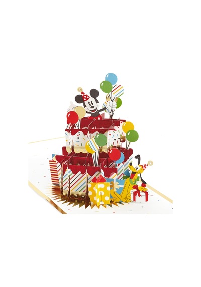 İmza Kağıt Wonder Pop Up Doğum Günü Kartı Disney Mickey Mouse Ve Arkadaşları