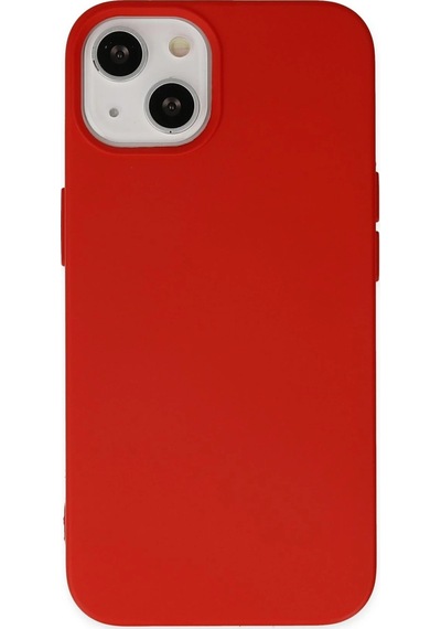 Newface - 783 - İphone 14 Kılıf Nano İçi Kadife Silikon - Ece-umay - - Kırmızı