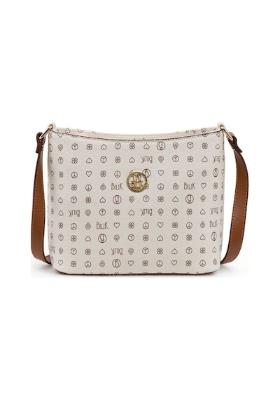 Bilik Deri Monogram Bej/taba Kadın Çapraz Askılı Çanta Nv 1008-mn 001