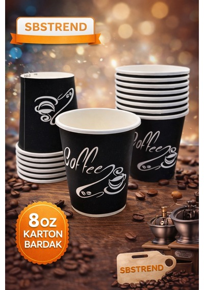 8 Oz Kalın Gramaj Coffee Etkinlik Parti Karton Kâğıt Bardak Koli 2000 Adet 1