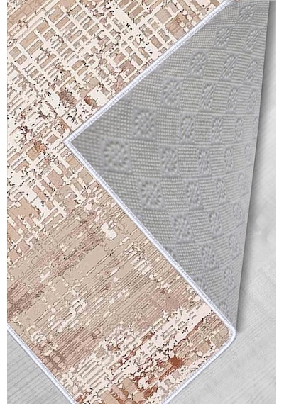 Rovigo Home Dijital Baskı Yıkanabilir Kaymaz Taban Salon Halısı Rvg0465 Kahverengi