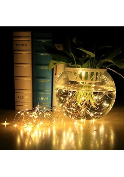 Yılbaşı Pilli Işık Süsü Led Lamba Dekorasyon Aydınlatma 20 Led Sarı