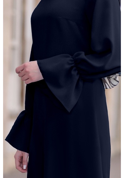 Raika Moda Feryal Büyük Beden Pantolon Tunik Tesettür Takım Lacivert