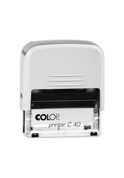 Colop Prınter C40 Beyaz Kasa Siyah Keçe - 23 x 59 MM