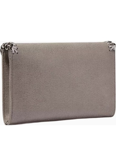 Stella Mccartney Falabella Shaggy Deer Vegan Deri, Lüks Omuz Çantası, Sürdürülebilir Tasarım Gri