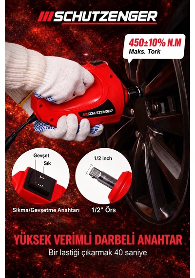 3 Lü Araç Seti 5 Ton Kriko Kompresörlü Ve Somun Sökme Sıkma 2 Anahtarlı 12volt German Çantalı Kırmızı Yt5011