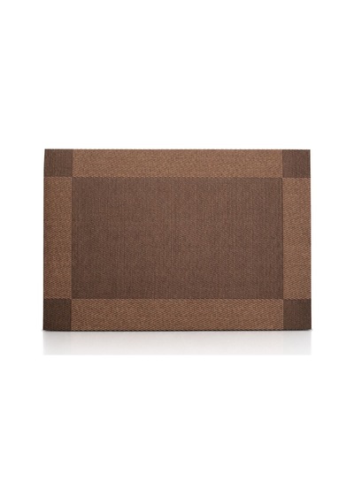 Kahverengi Pvc Amerikan Servis 30x45 Cm - Çerçeveli Leke Tutmaz Supla Matı