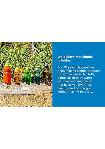 Nalgene Üniseks Yetişkin Geniş Ağızlı Sustain Şişesi, Cerulean, Çok Renkli