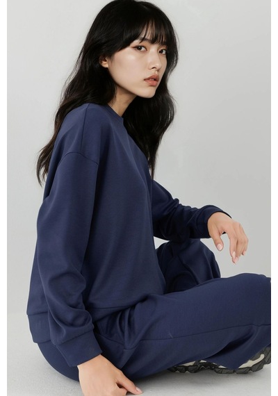 Hiccup Modal Dokunuşlu Basic Sweatshirt Lacivert