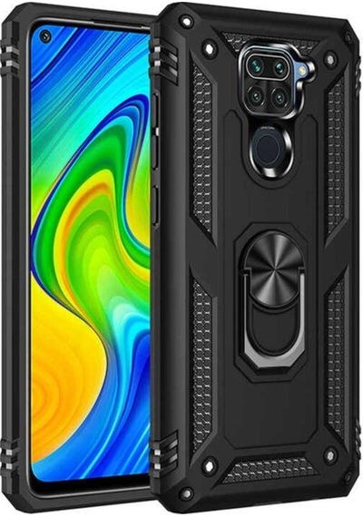 Xiaomi Redmi Note 9 Kılıf Zore Vega Kapak Siyah